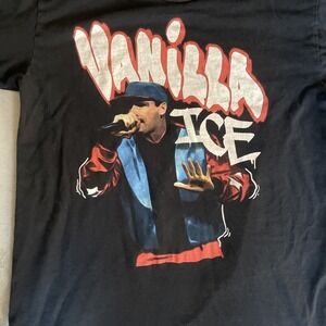 MDNY Mens M T-Shirt Black Vanilla Ice Graphic Hip Hop Retro Merch Direct